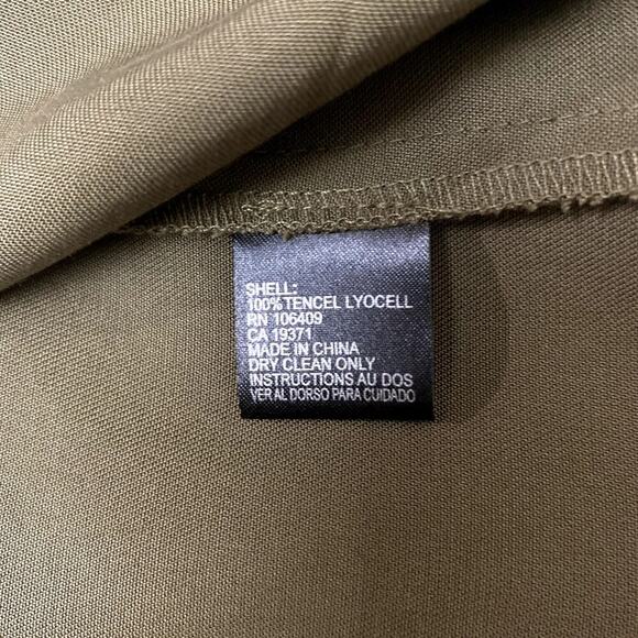 Tahari Tabatha Olive Sleeveless Utility Dress - Size 12 (NWT) - Picture 5 of 5